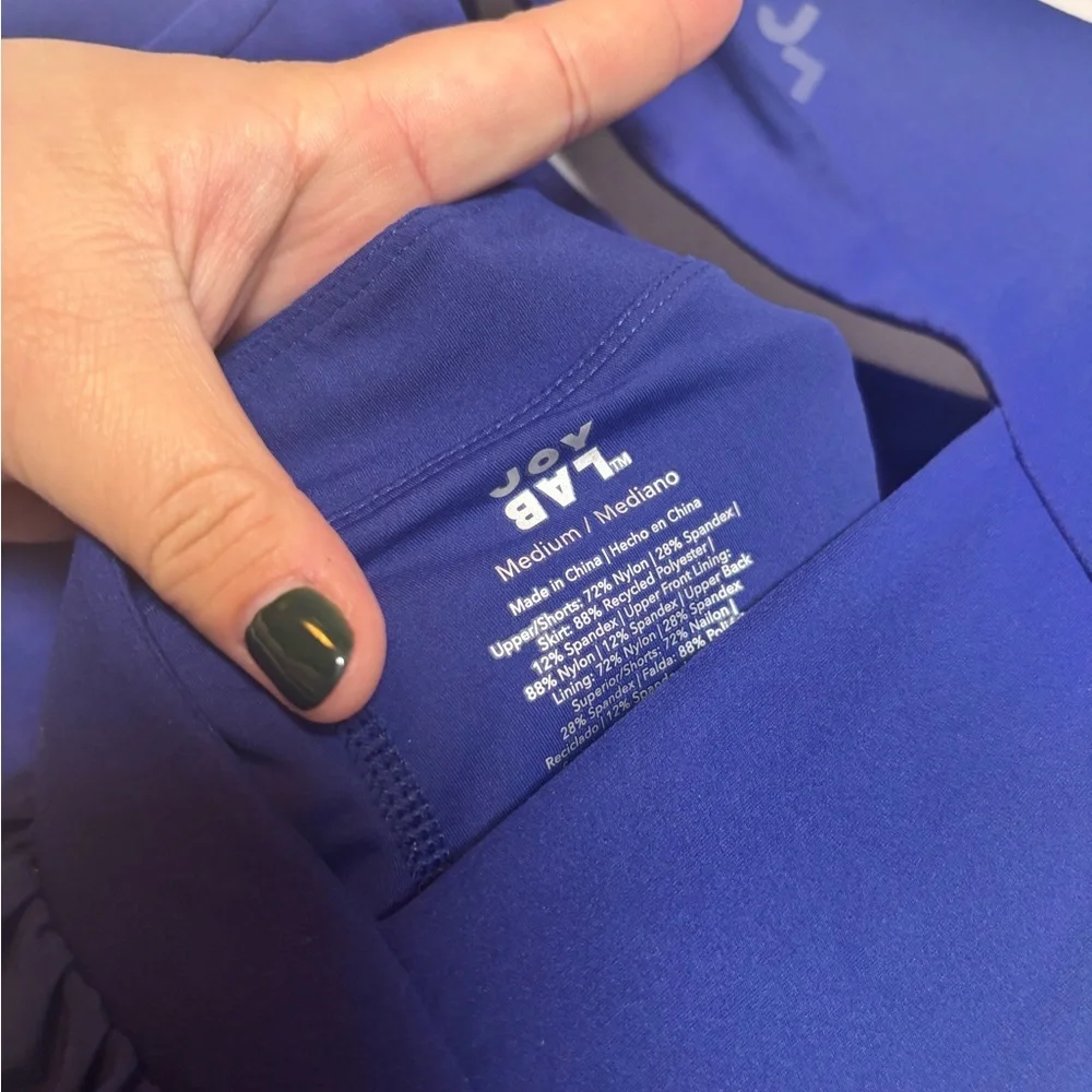 NWT JoyLab Women's Game Day Blue Open Back Flowy Active Romper Dress Size Medium - Picture 7 of 8